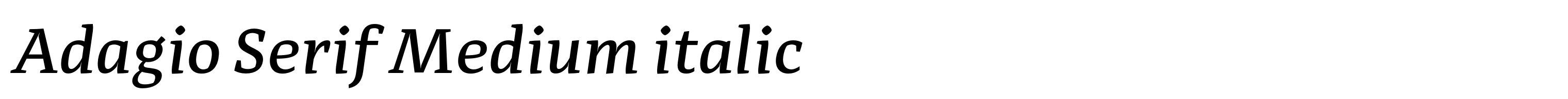 Adagio Serif Medium italic